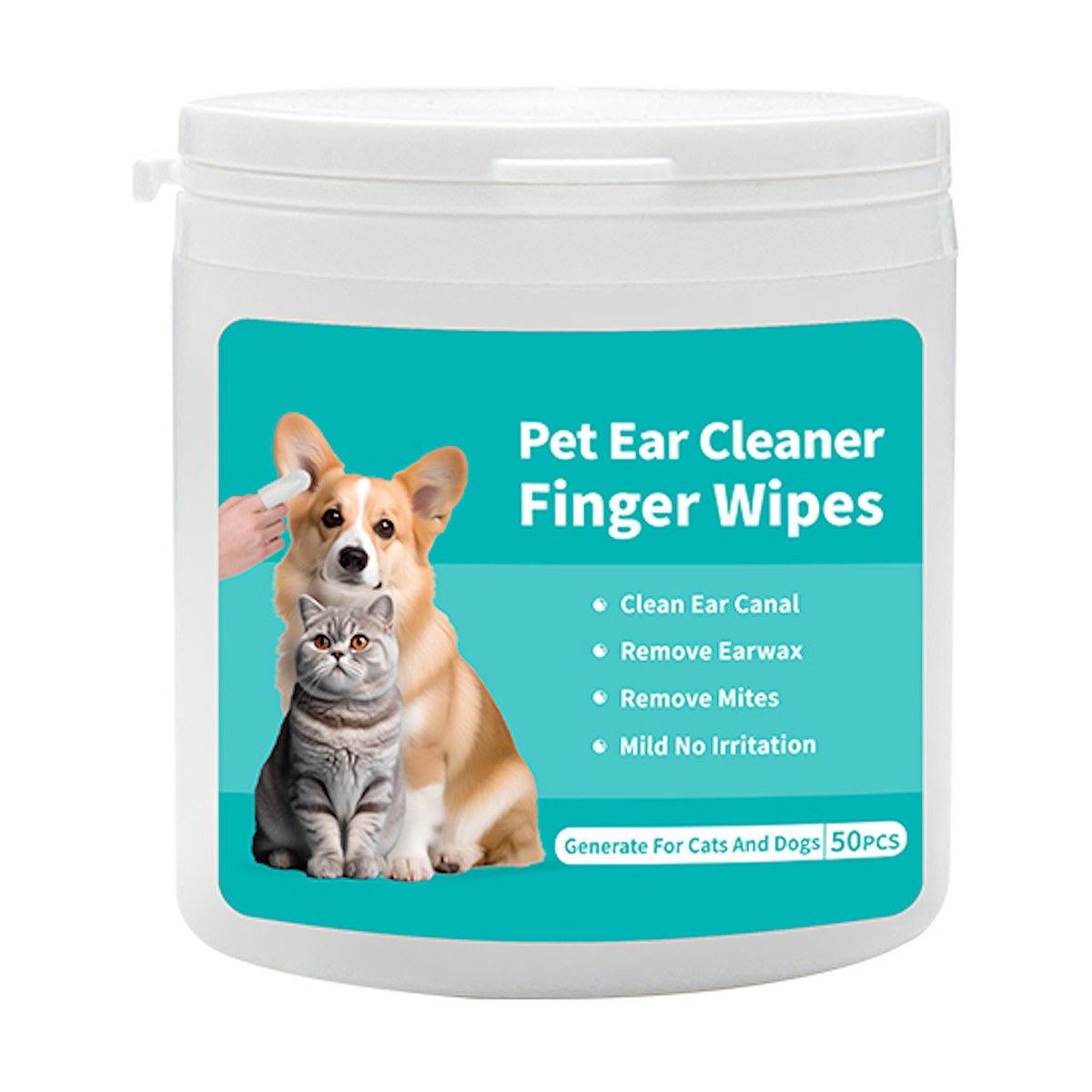 Naturemark pet ear cleaner finger wipes 50 count pack