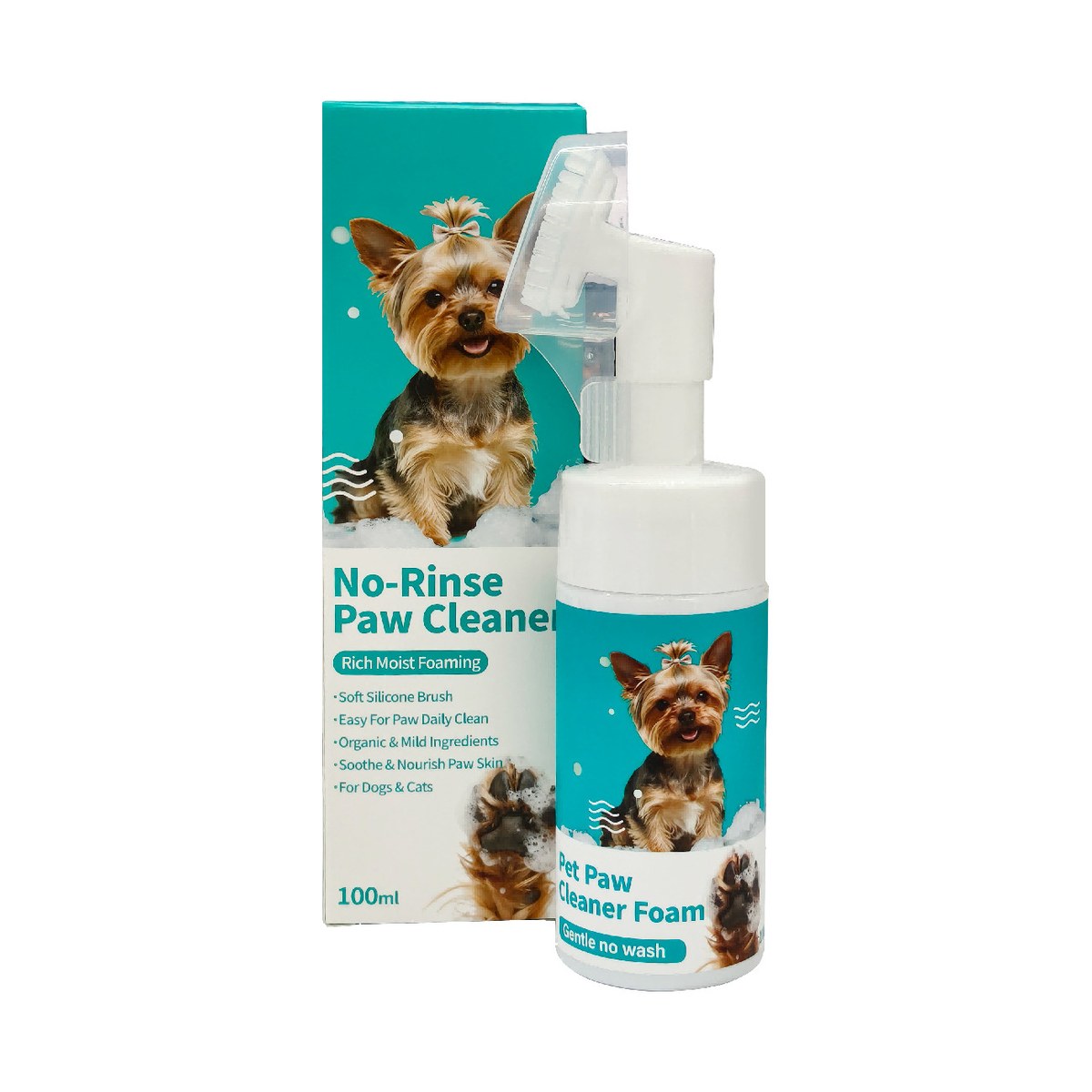 Naturemark pet paw cleaning foam 100 ml boxed retail product